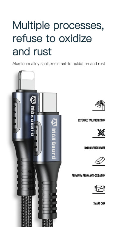 Maxguard 1m PD 20W Type-C to lightning cable M31CL