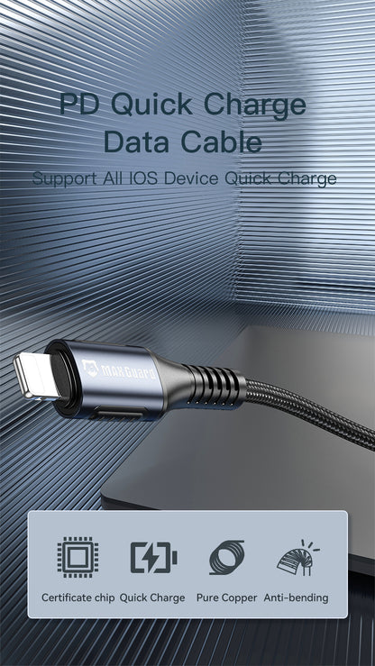 Maxguard 1m PD 20W Type-C to lightning cable M31CL