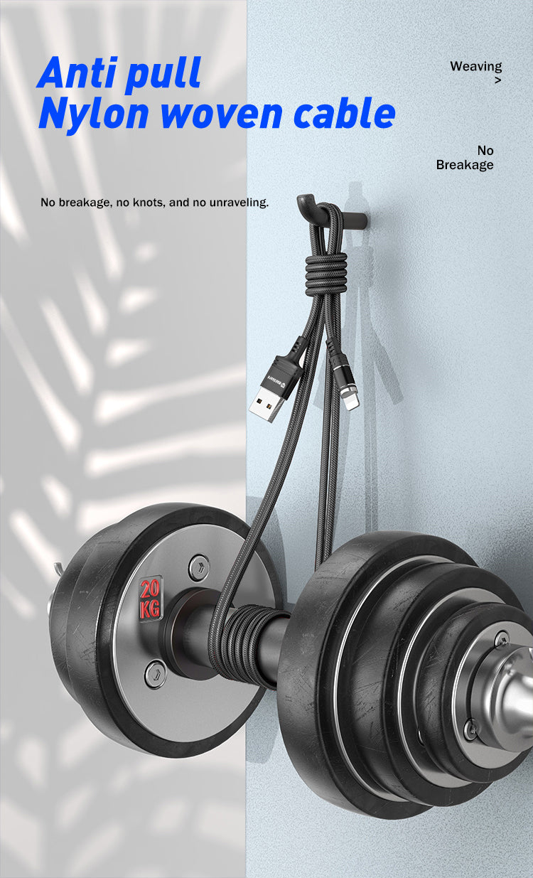 Maxguard magnetic micro+lightning+Type-C cable M33MLC