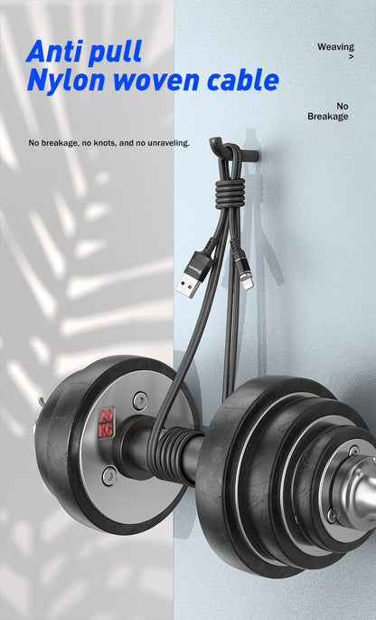 Maxguard magnetic micro+lightning+Type-C cable M33MLC