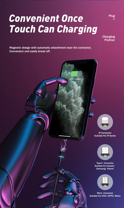 Maxguard magnetic micro+lightning+Type-C cable M33MLC