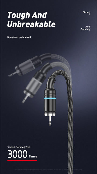 Maxguard magnetic micro+lightning+Type-C cable M33MLC