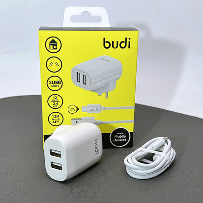 Budi home charger with Type-C cable AC339ATW