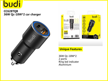 Budi 36W PD quick car charger M8J628TQ