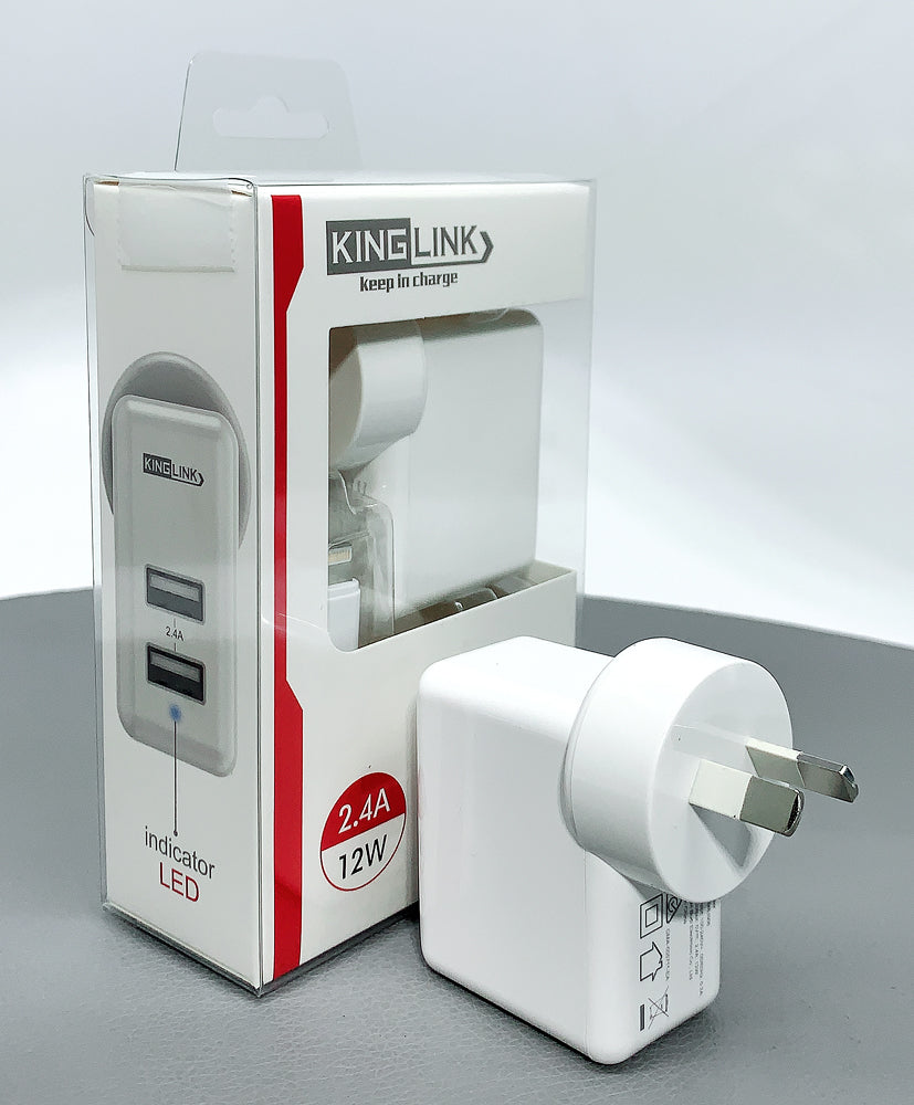 Kinglink dual USB home charger with lightning cable M8J906L