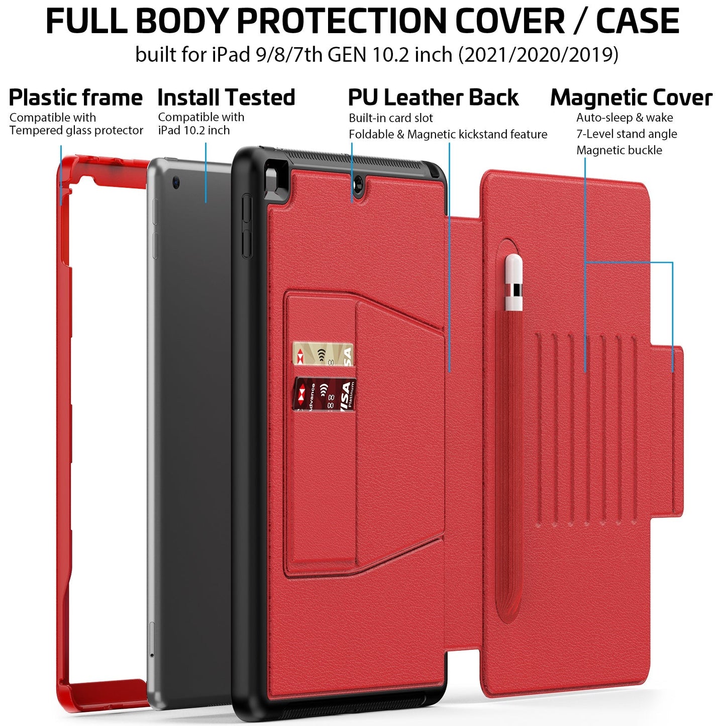 iPad Air 4 /Air 5 10.9 Smart shield book case ( pro 11 2021/2020/2018 fit )