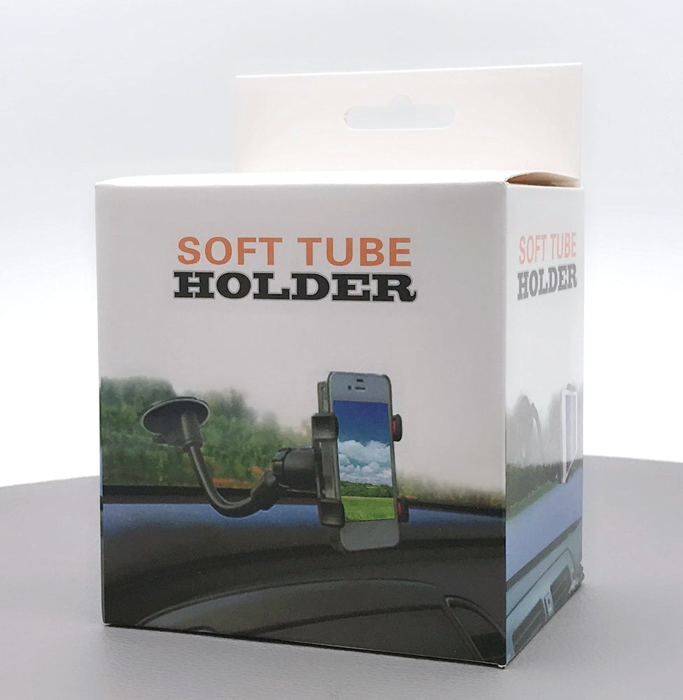 Soft tube long neck clip car mount holder