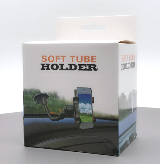 Soft tube long neck clip car mount holder
