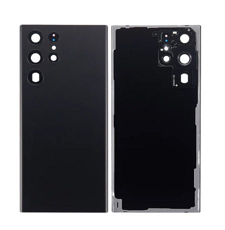 SAMSUNG S22ULTRA BACK GLASS BLACK (AFTERMARKET PREMIUM)
