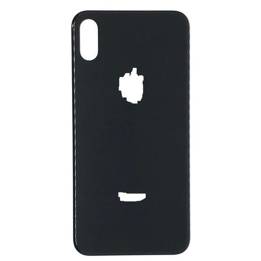 IPHONE X BACK GLASS BLACK (BIG HOLE)