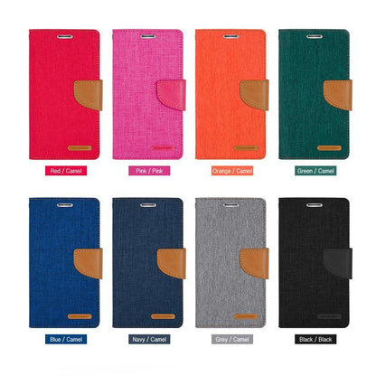 iPhone 14 6.1 canvas diary case (13 6.1 fit)