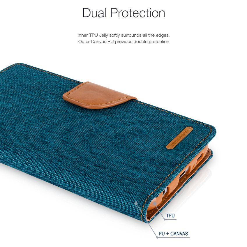 iPhone 14 6.1 canvas diary case (13 6.1 fit)